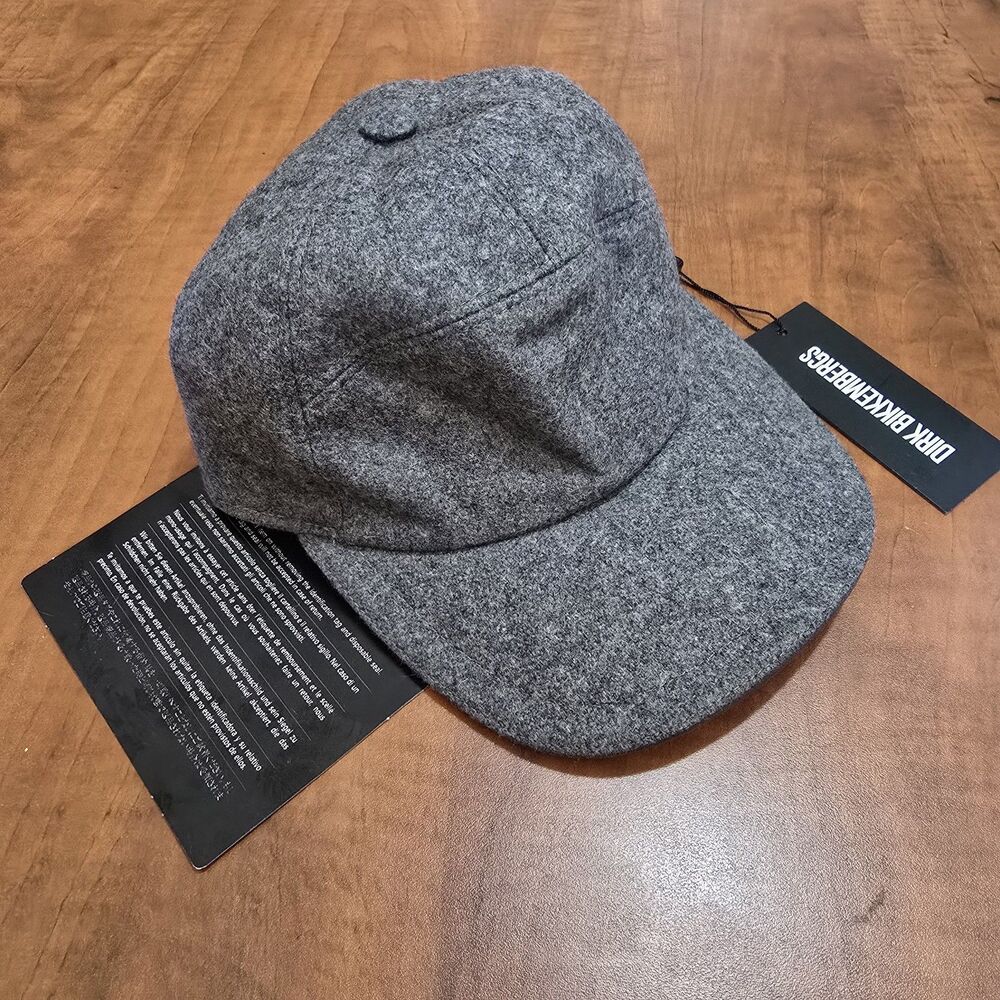 NEW Dirk Bikkembergs Mens Wool Blend Adjustable Band Capello Hat Baseball Cap M